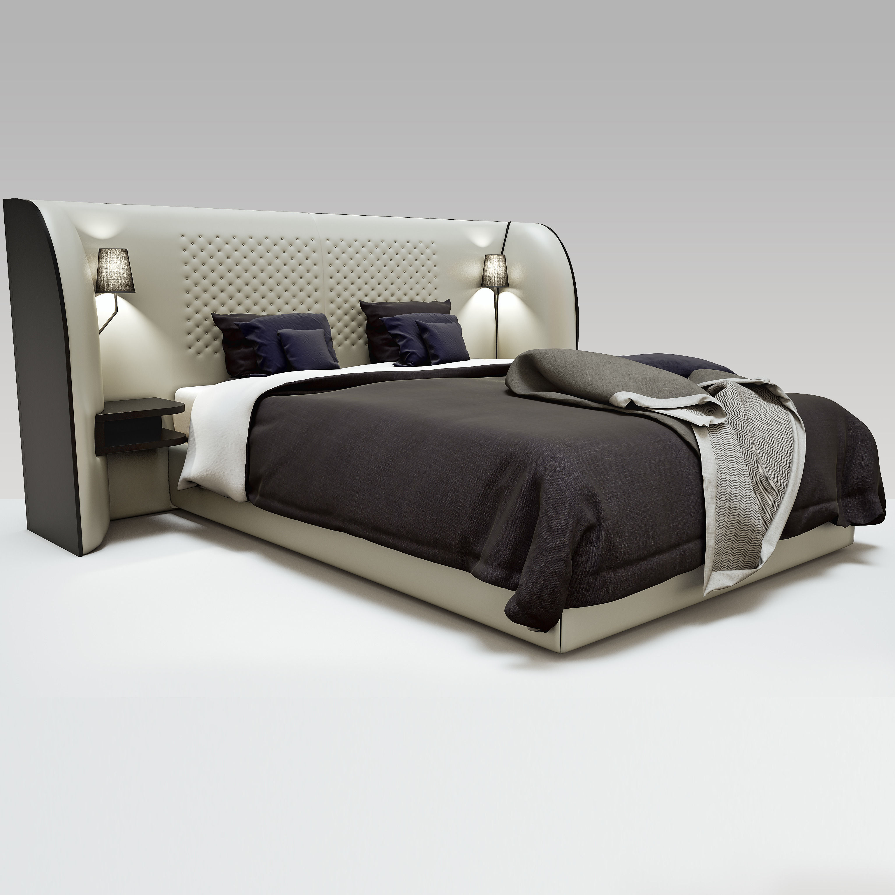 Rochebobois Cherche Midi bed 3D model_2