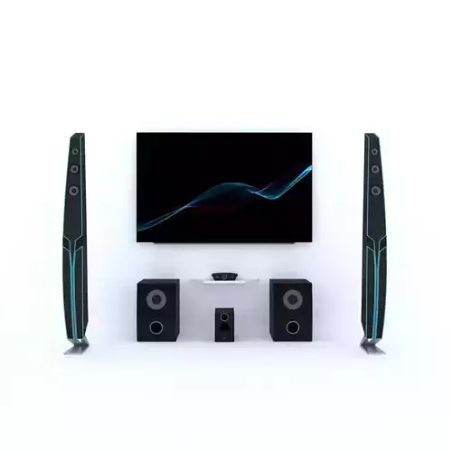 Home cinema 3D model