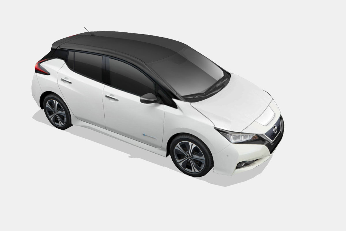 Nissan Leaf 2018 Low-poly 3D model_14