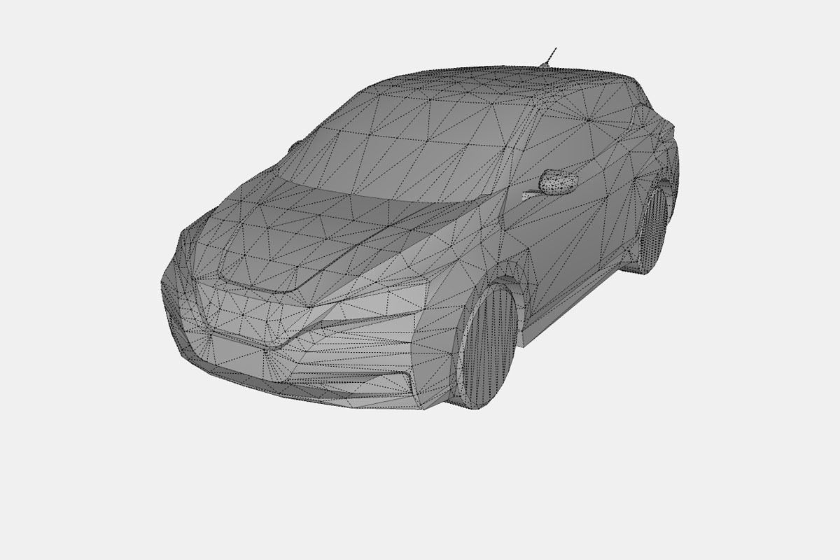 Nissan Leaf 2018 Low-poly 3D model_18
