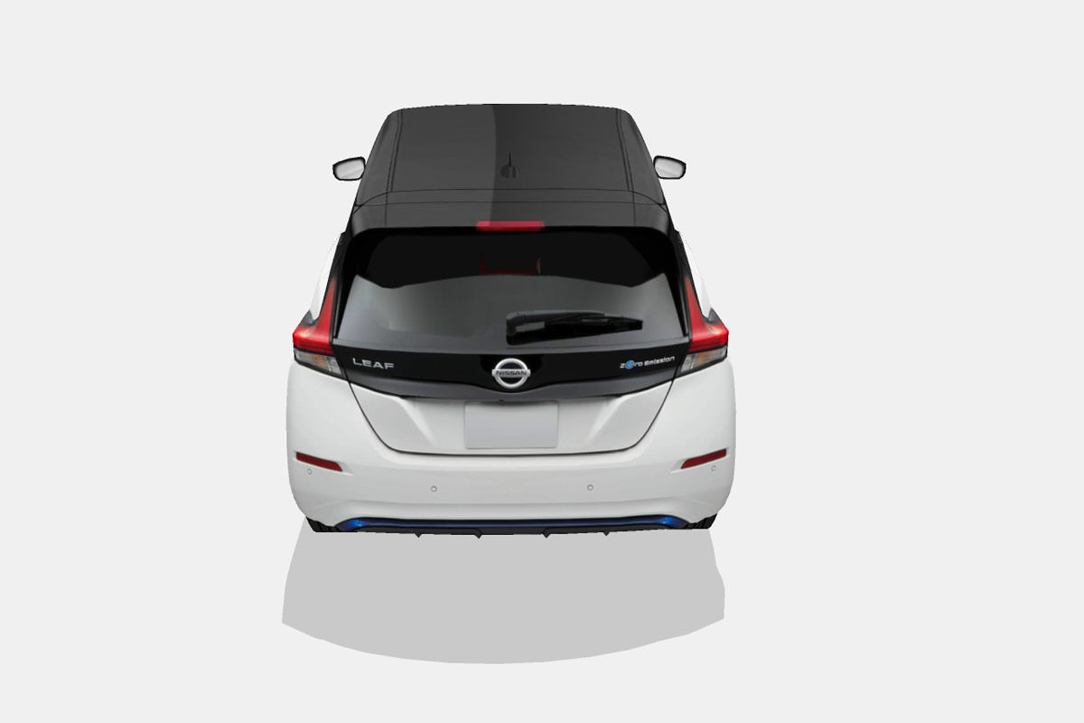 Nissan Leaf 2018 Low-poly 3D model_9