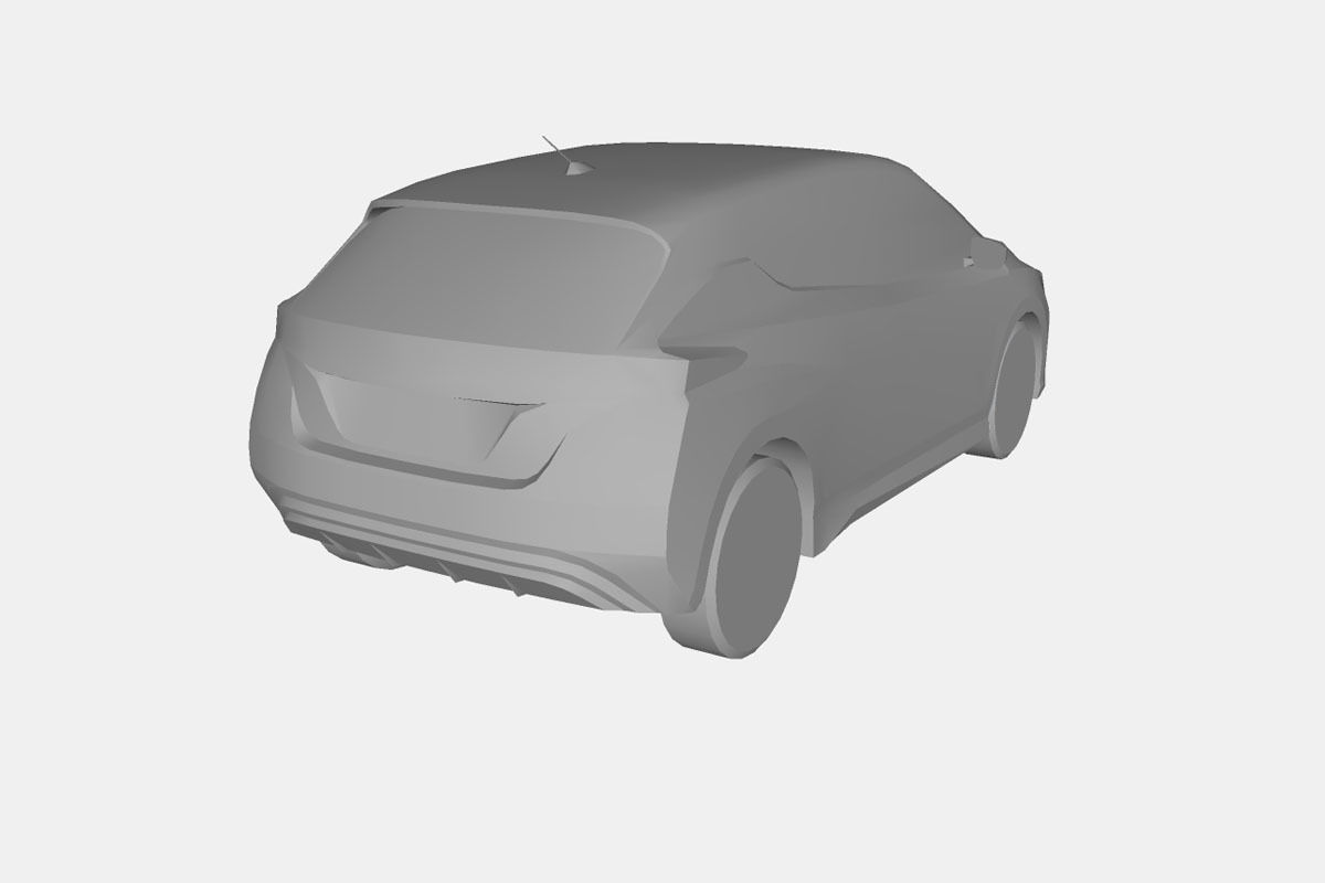 Nissan Leaf 2018 Low-poly 3D model_21
