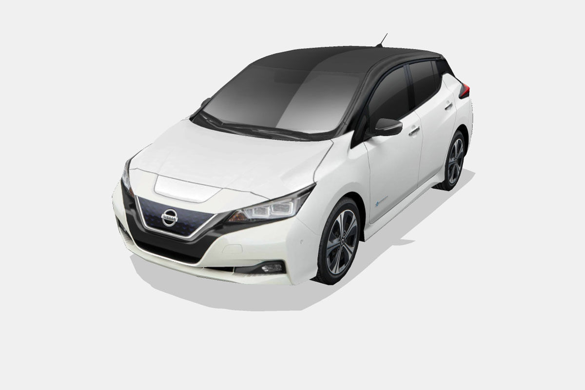 Nissan Leaf 2018 Low-poly 3D model_5