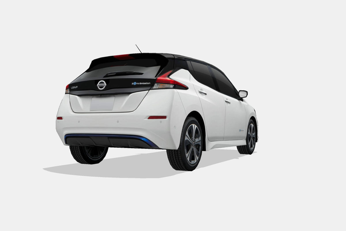 Nissan Leaf 2018 Low-poly 3D model_11