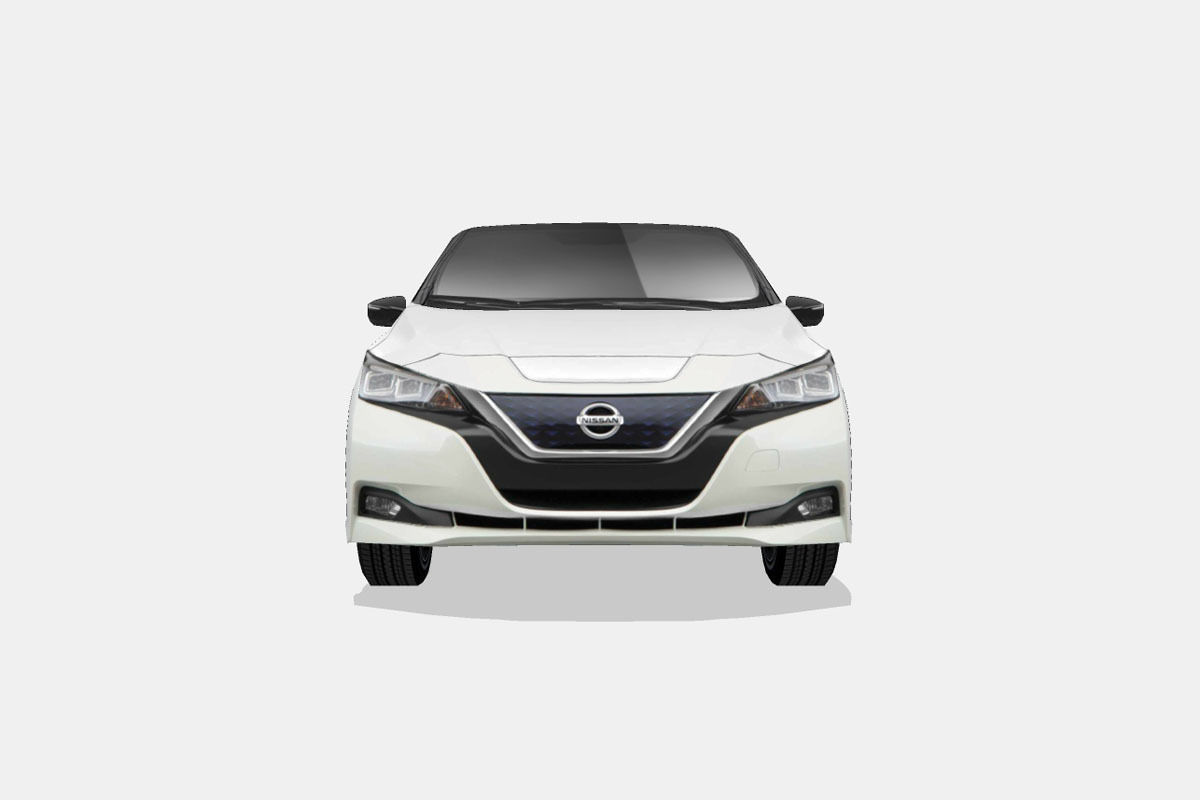 Nissan Leaf 2018 Low-poly 3D model_3