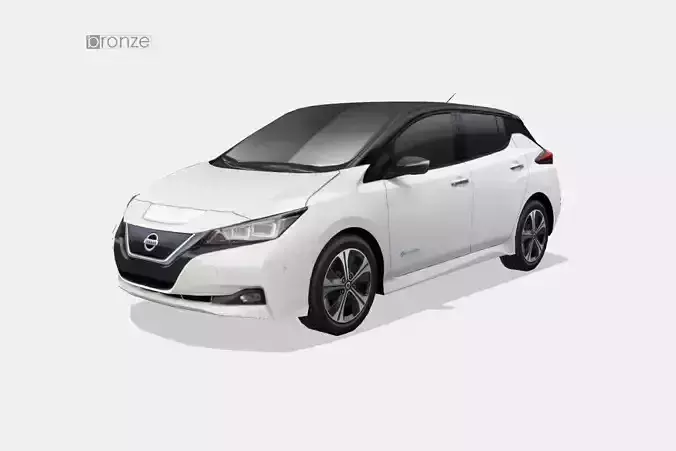Nissan Leaf 2018 Low-poly 3D model