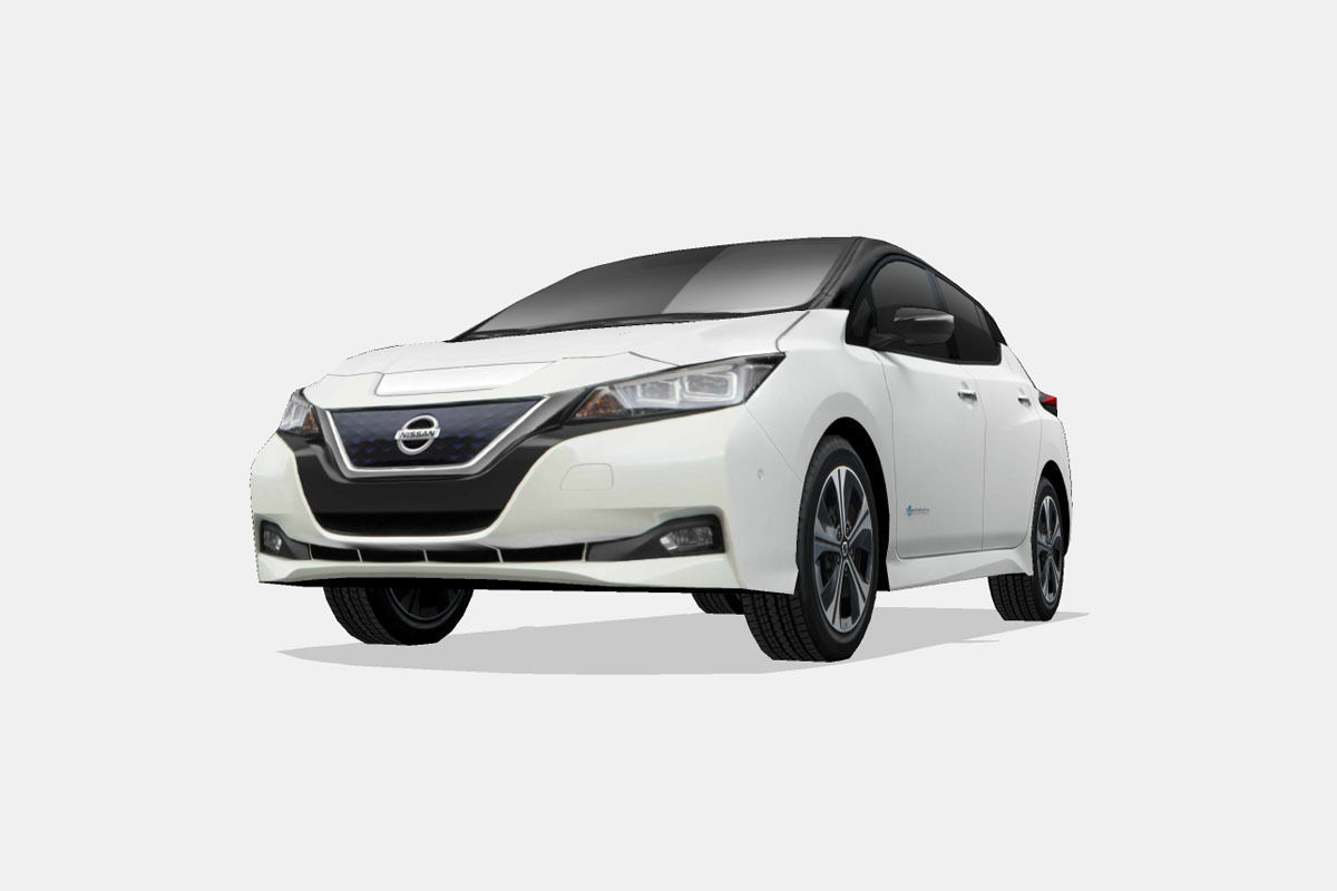 Nissan Leaf 2018 Low-poly 3D model_4