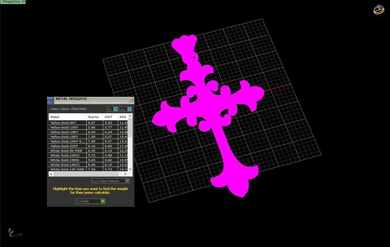 Cross with Gothic elements 3D print model_4