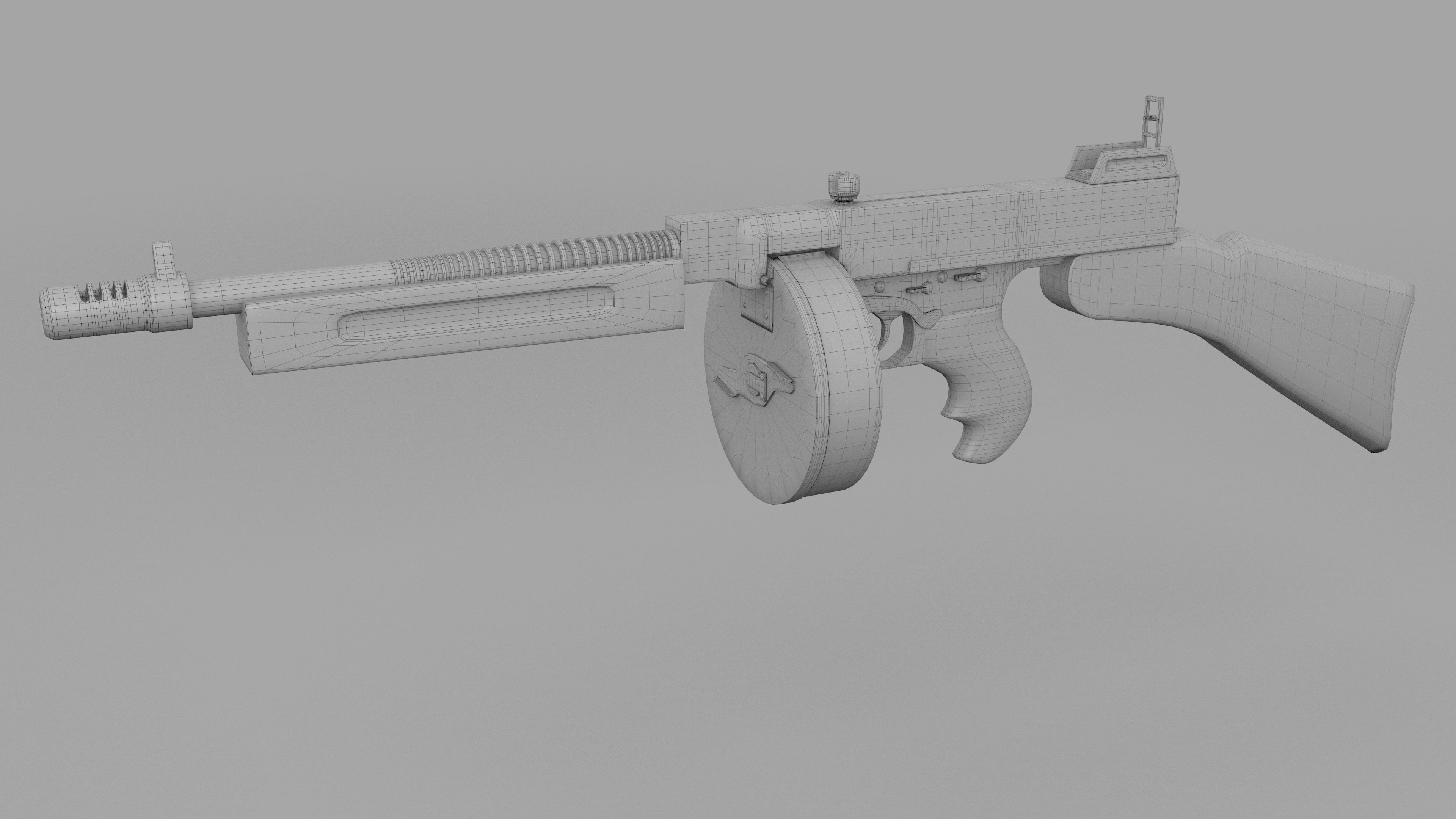 Thompson 1928 Submachine gun 3D model_15