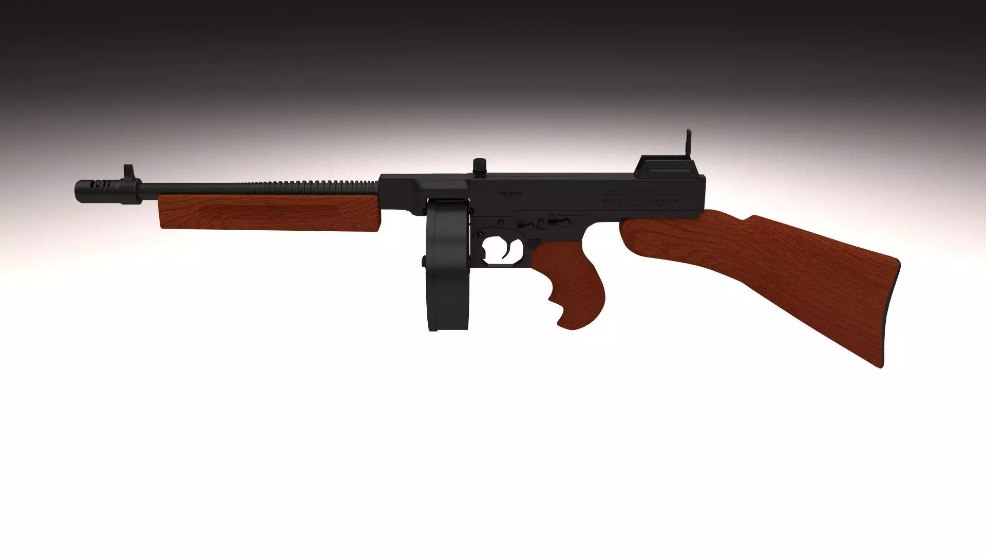 Thompson 1928 Submachine gun 3D model_0