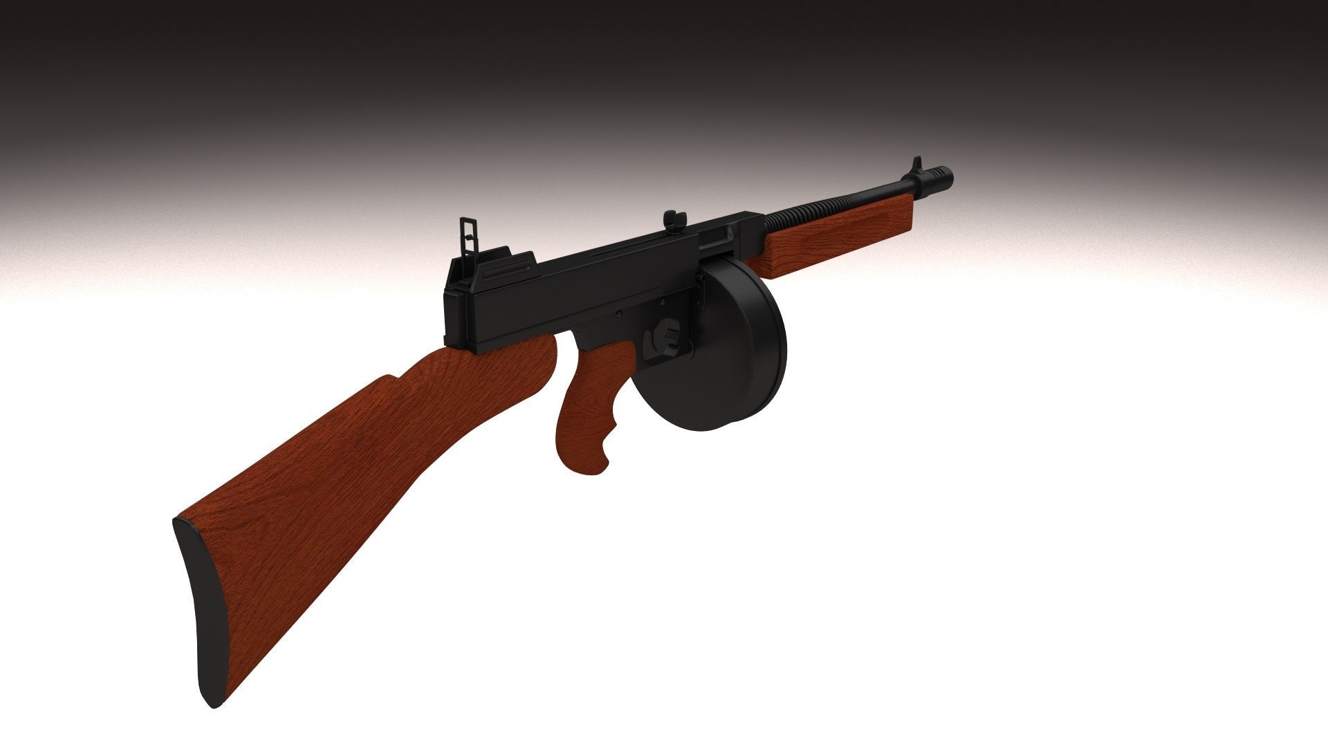 Thompson 1928 Submachine gun 3D model_3