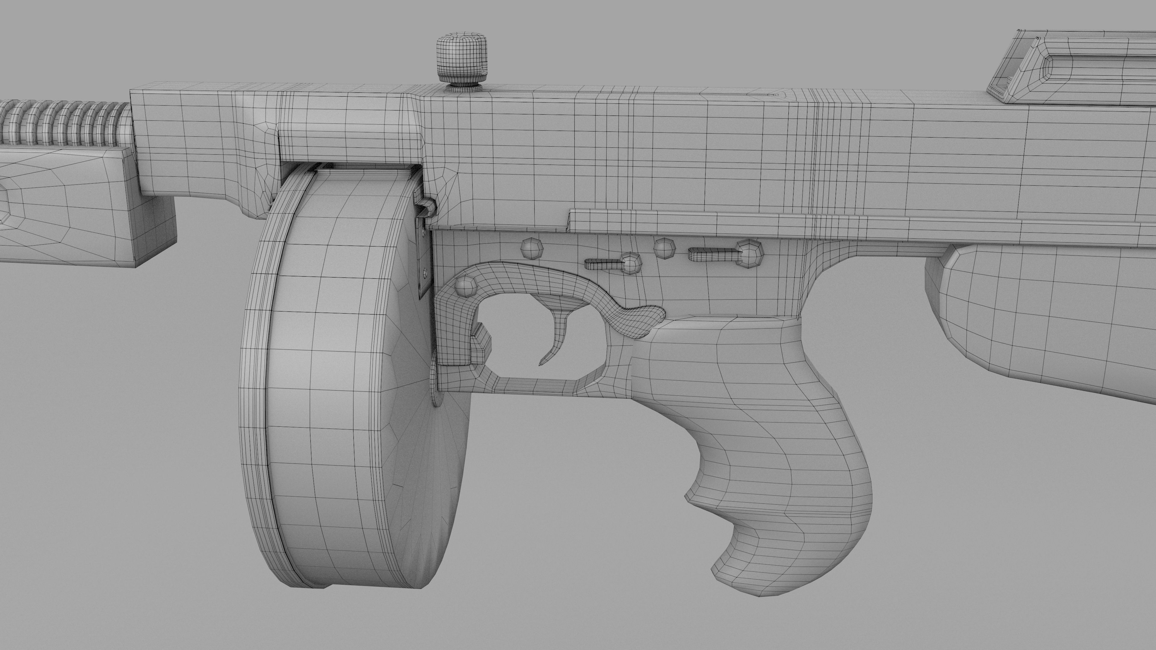 Thompson 1928 Submachine gun 3D model_14