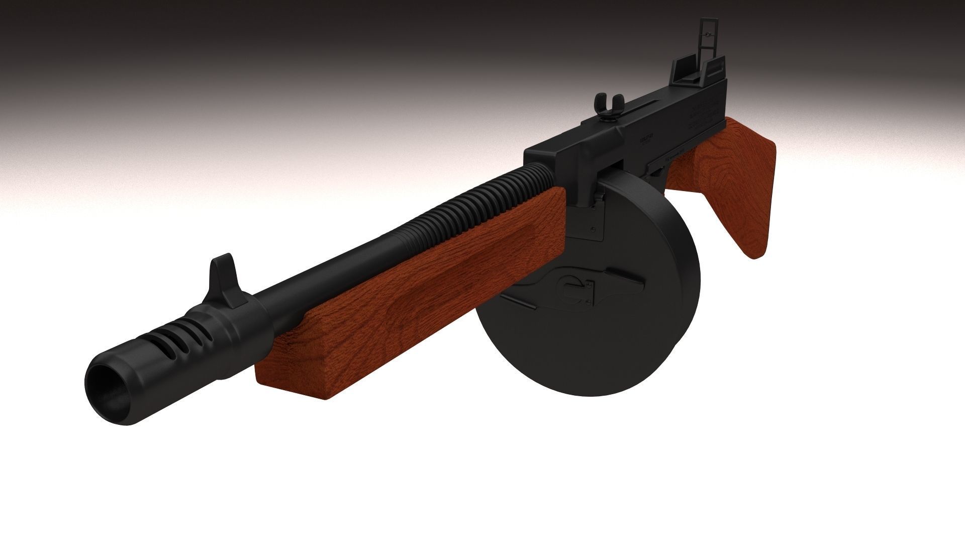 Thompson 1928 Submachine gun 3D model_6