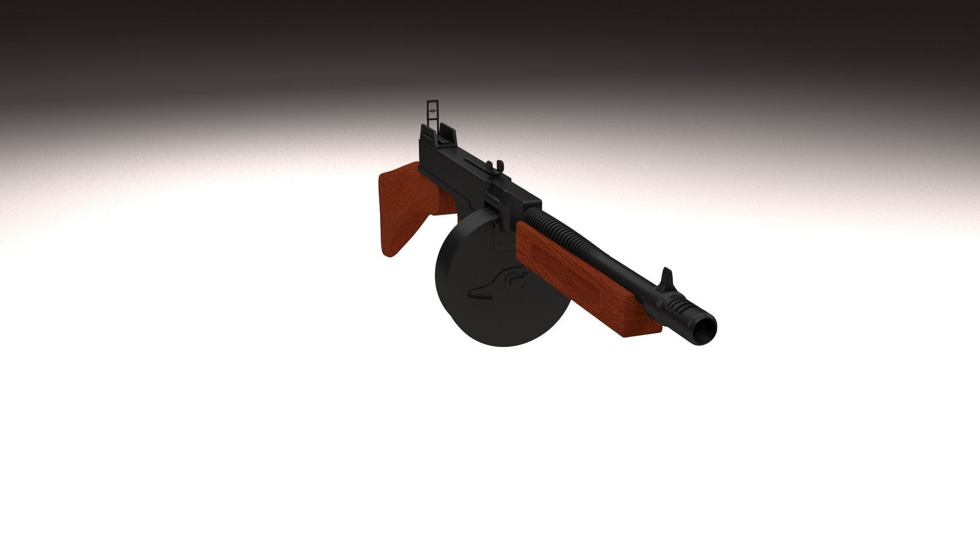 Thompson 1928 Submachine gun 3D model_5