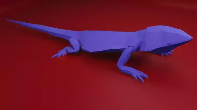 Dart the Bearded Dragon Low Poly