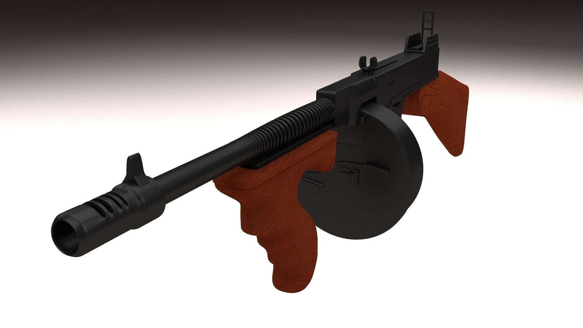 Thompson 1928 Tommy Gun 3D model_3