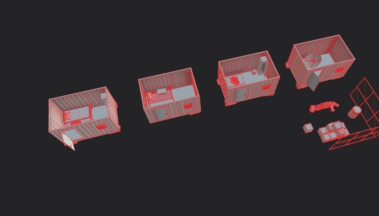 Military Base Low-poly 3D model_8