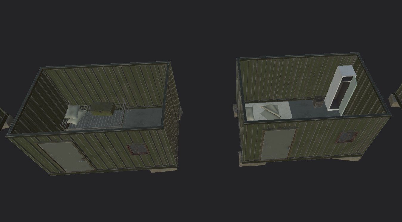 Military Base Low-poly 3D model_4