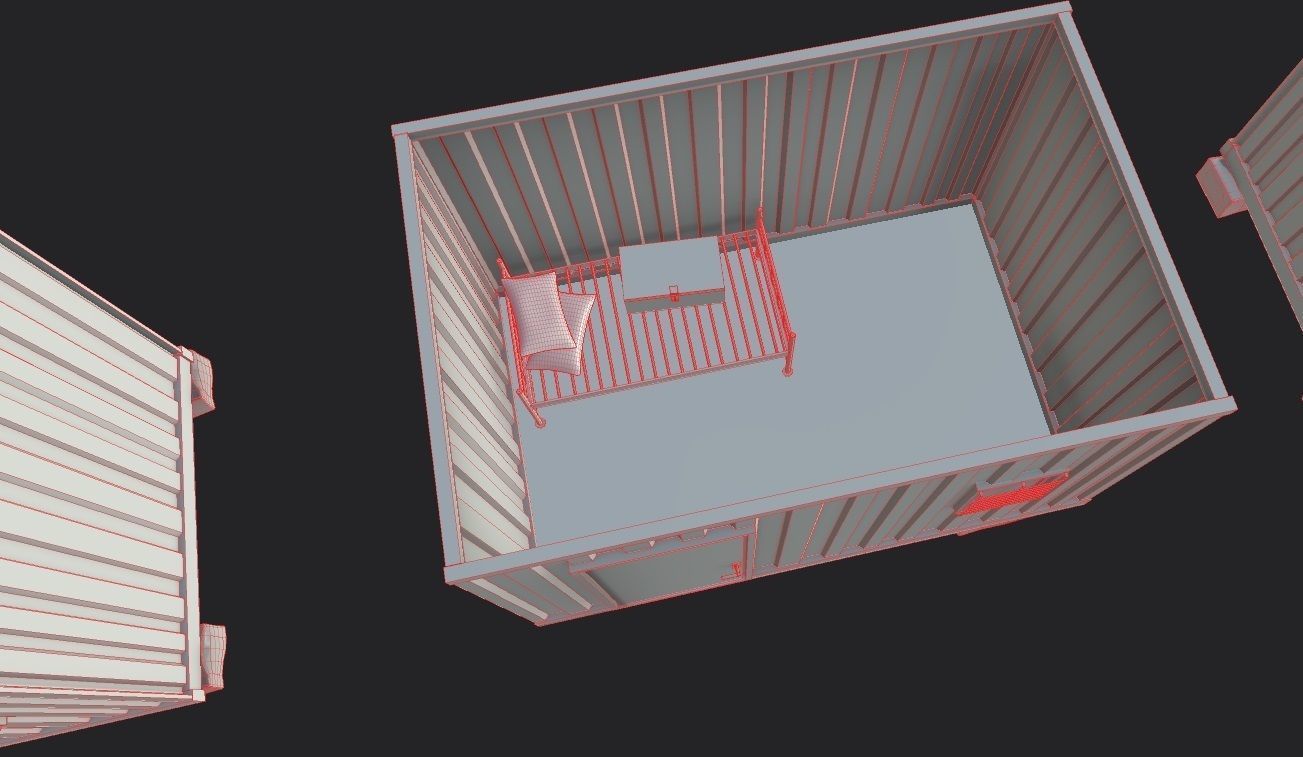 Military Base Low-poly 3D model_7