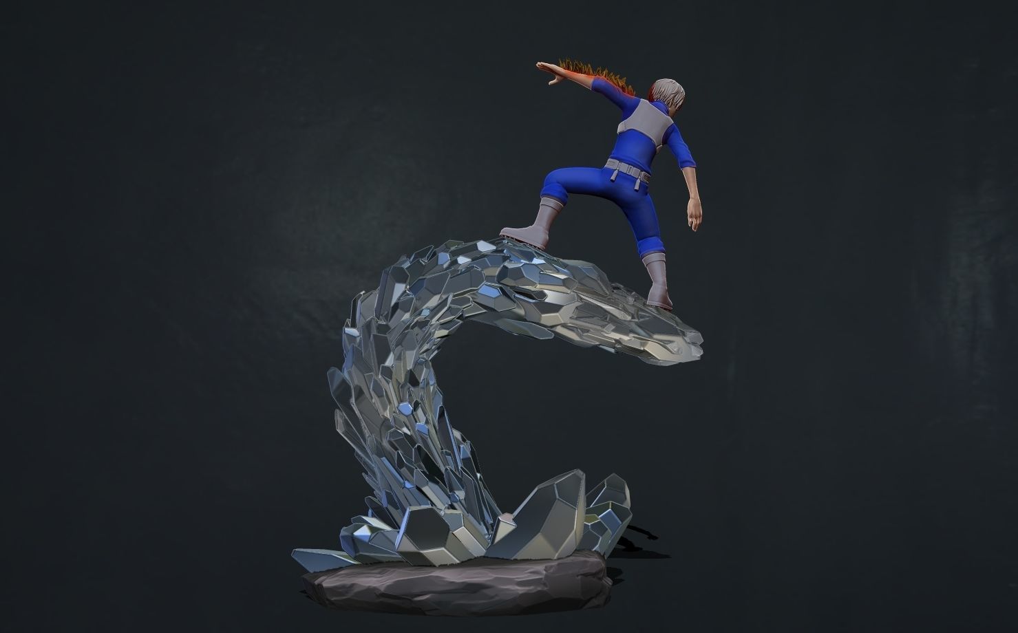 todoroki - my hero academia - mha 3d print statue 3D print model_10