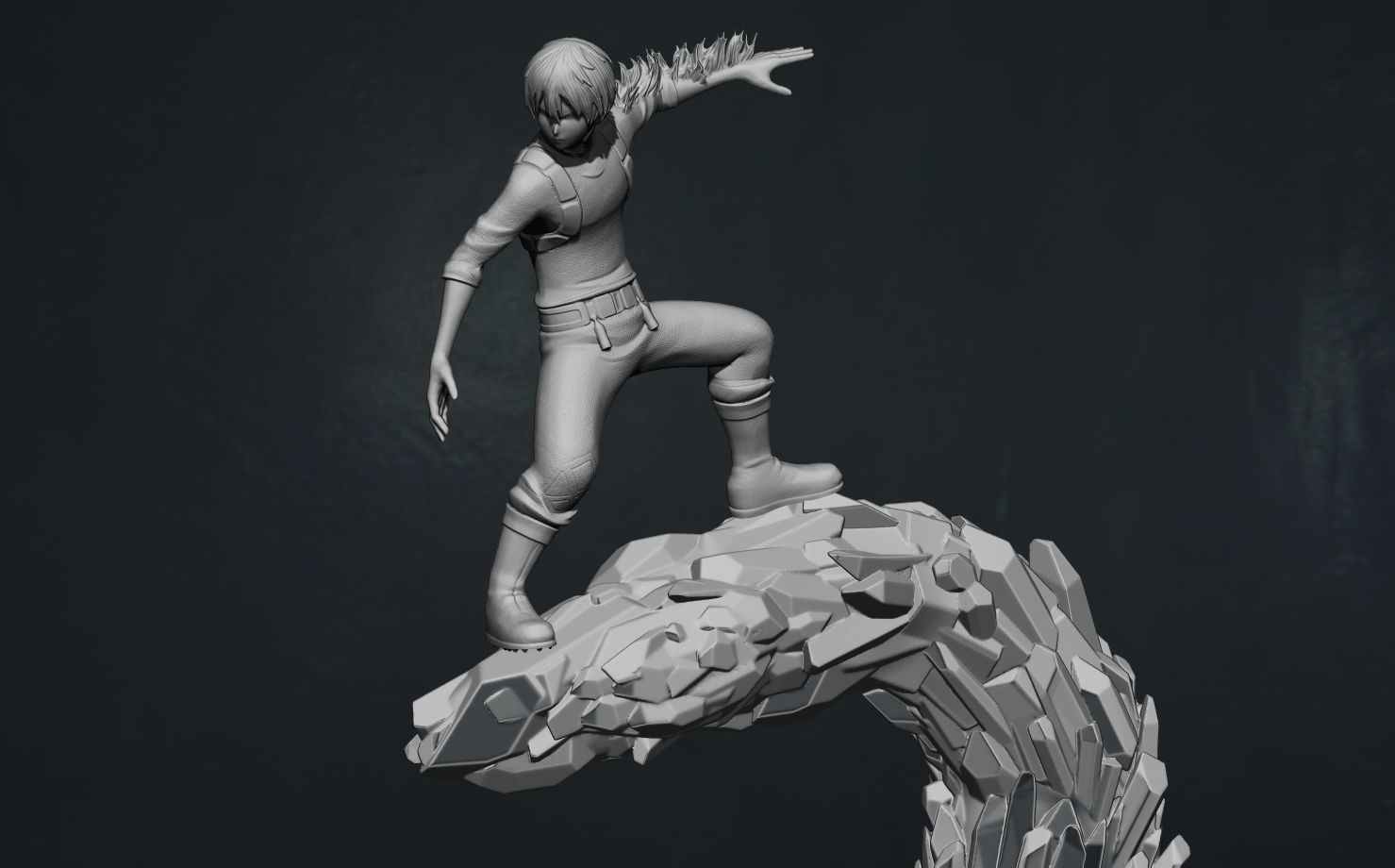 todoroki - my hero academia - mha 3d print statue 3D print model_15