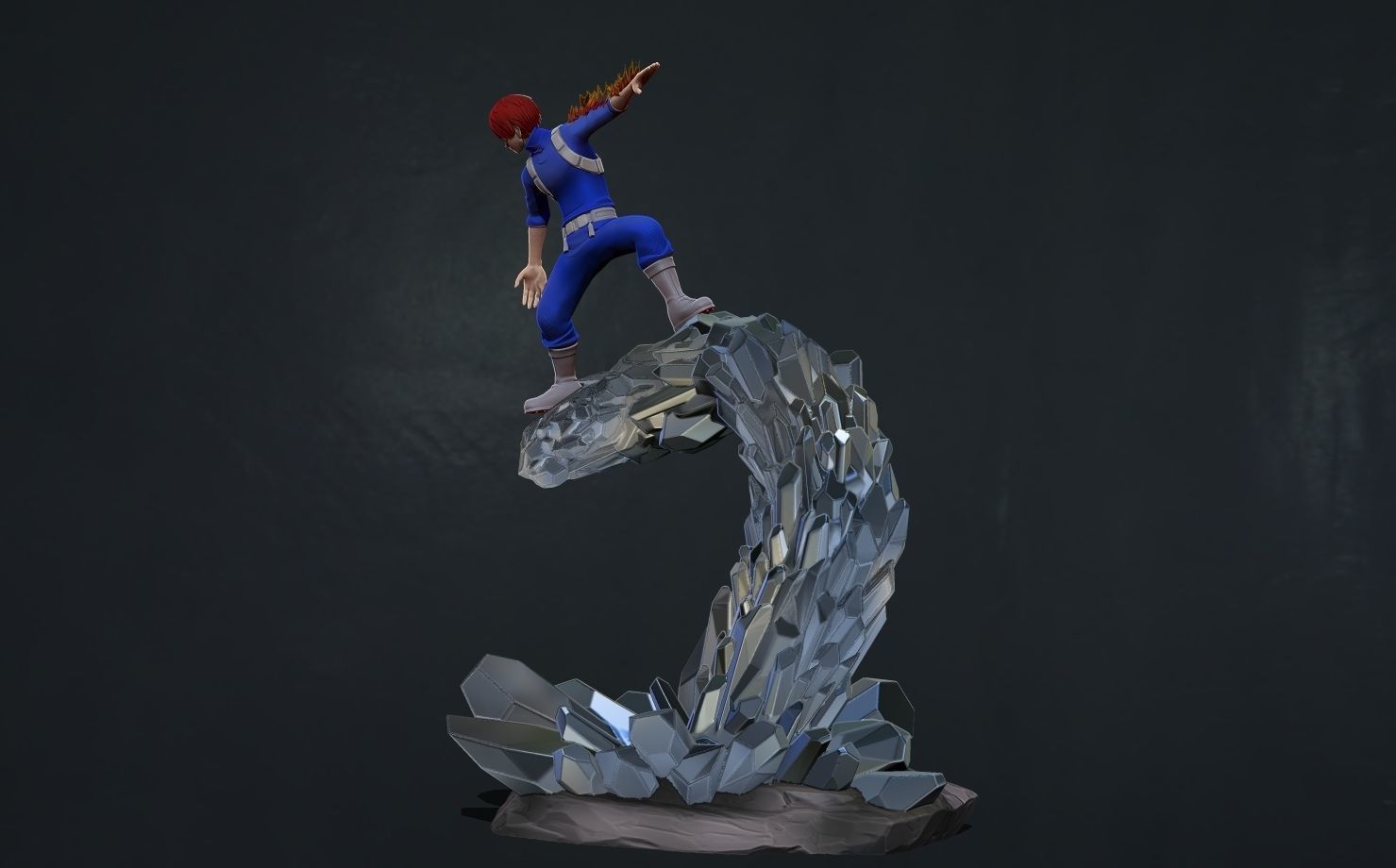 todoroki - my hero academia - mha 3d print statue 3D print model_11