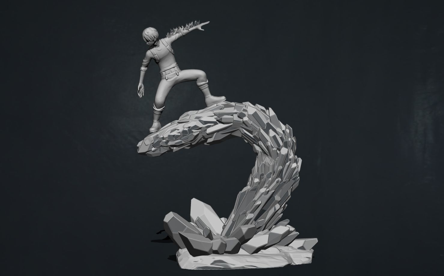 todoroki - my hero academia - mha 3d print statue 3D print model_16