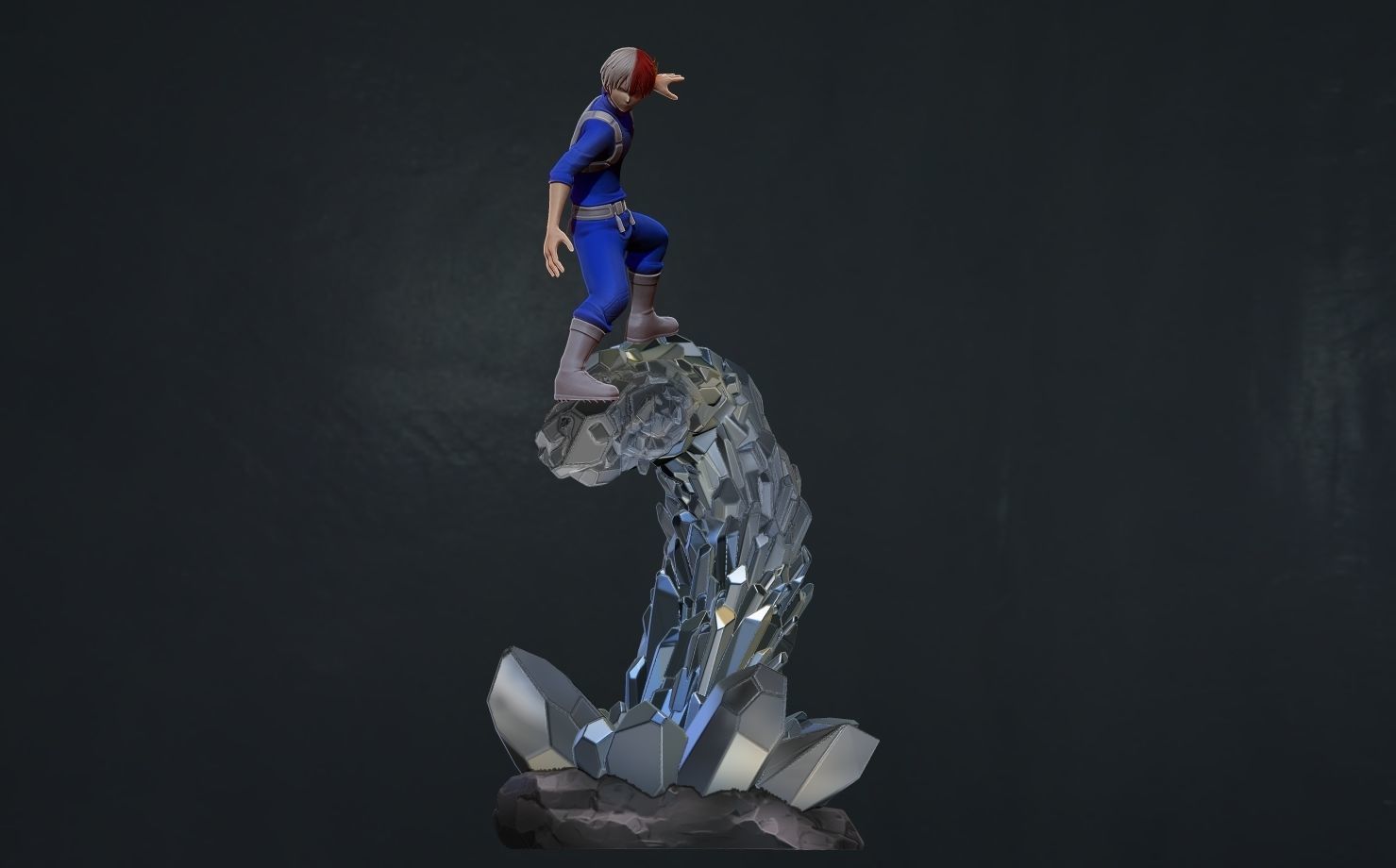 todoroki - my hero academia - mha 3d print statue 3D print model_8