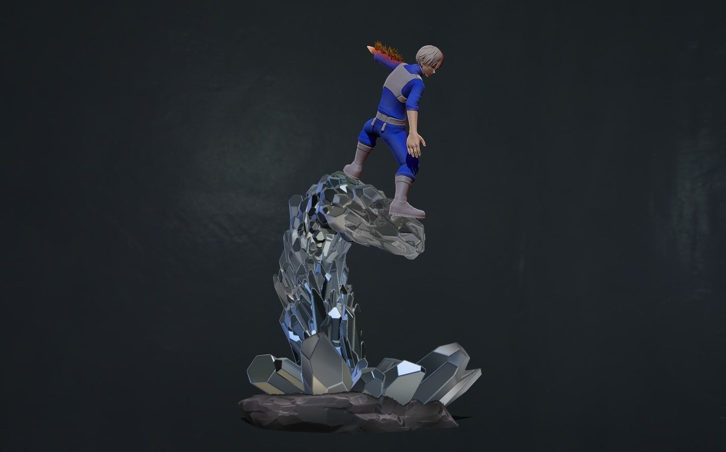 todoroki - my hero academia - mha 3d print statue 3D print model_13