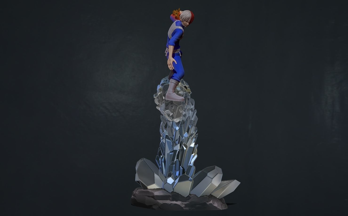 todoroki - my hero academia - mha 3d print statue 3D print model_14