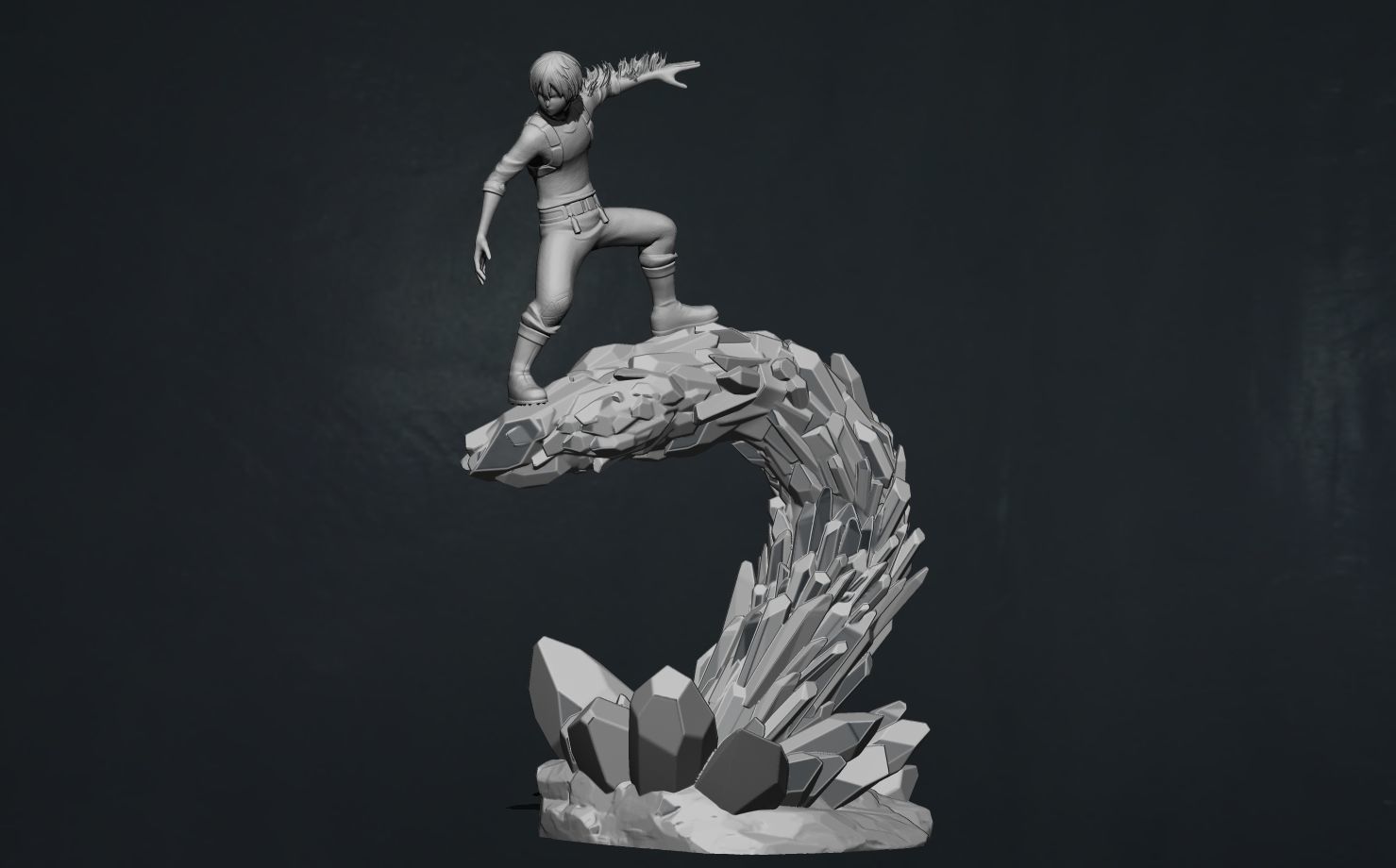 todoroki - my hero academia - mha 3d print statue 3D print model_4