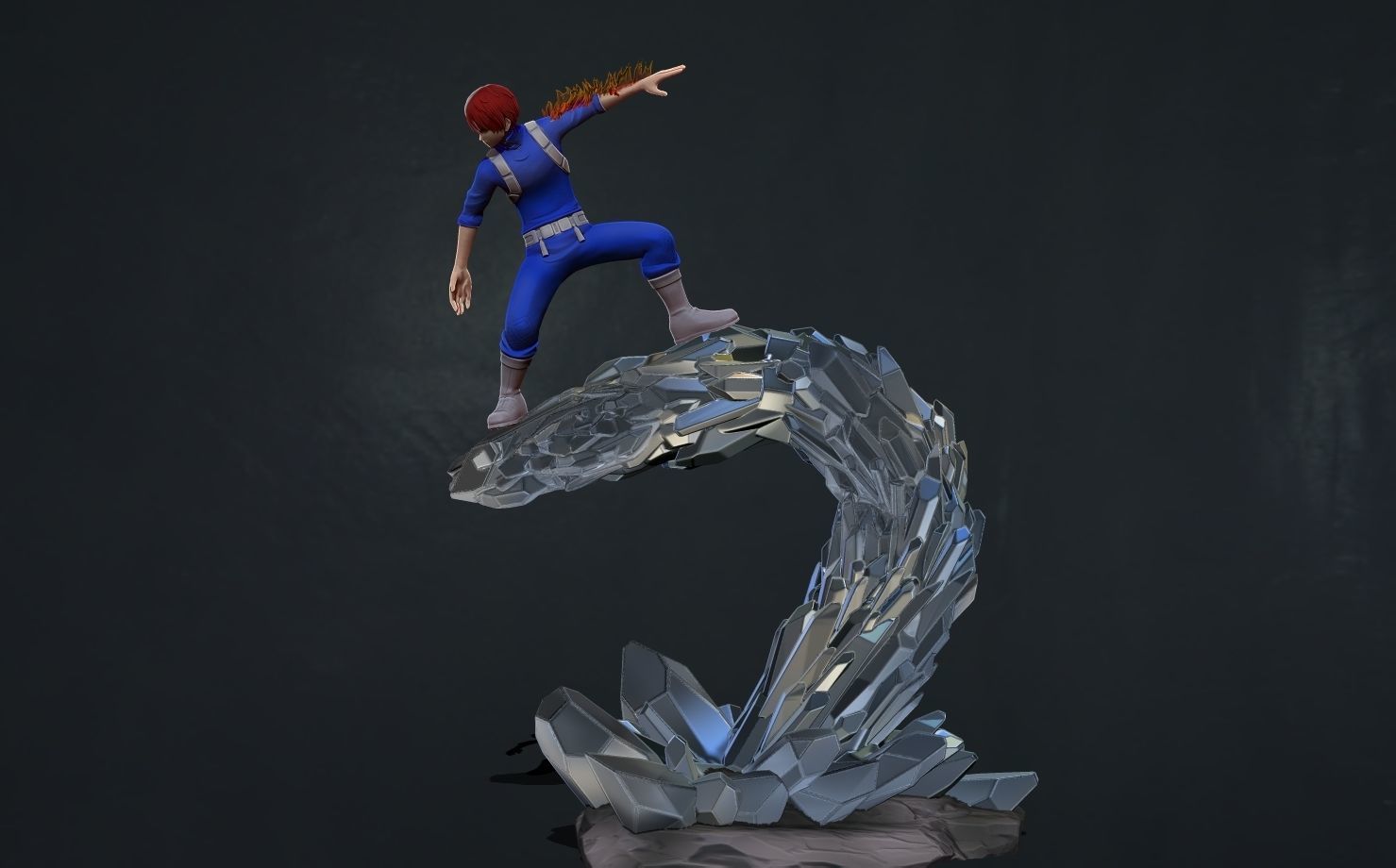 todoroki - my hero academia - mha 3d print statue 3D print model_5