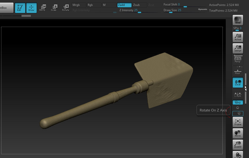 Old Steampunk Shovel 3D Printing 3D print model_11