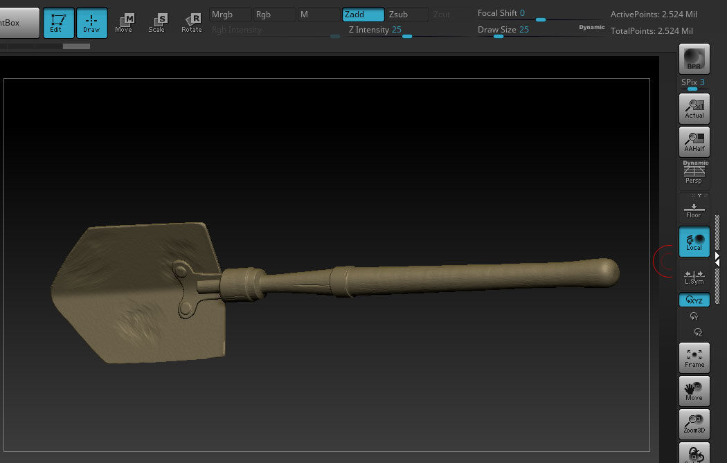 Old Steampunk Shovel 3D Printing 3D print model_10