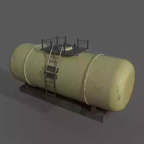 Tank wagon cistern Low-poly 3D model