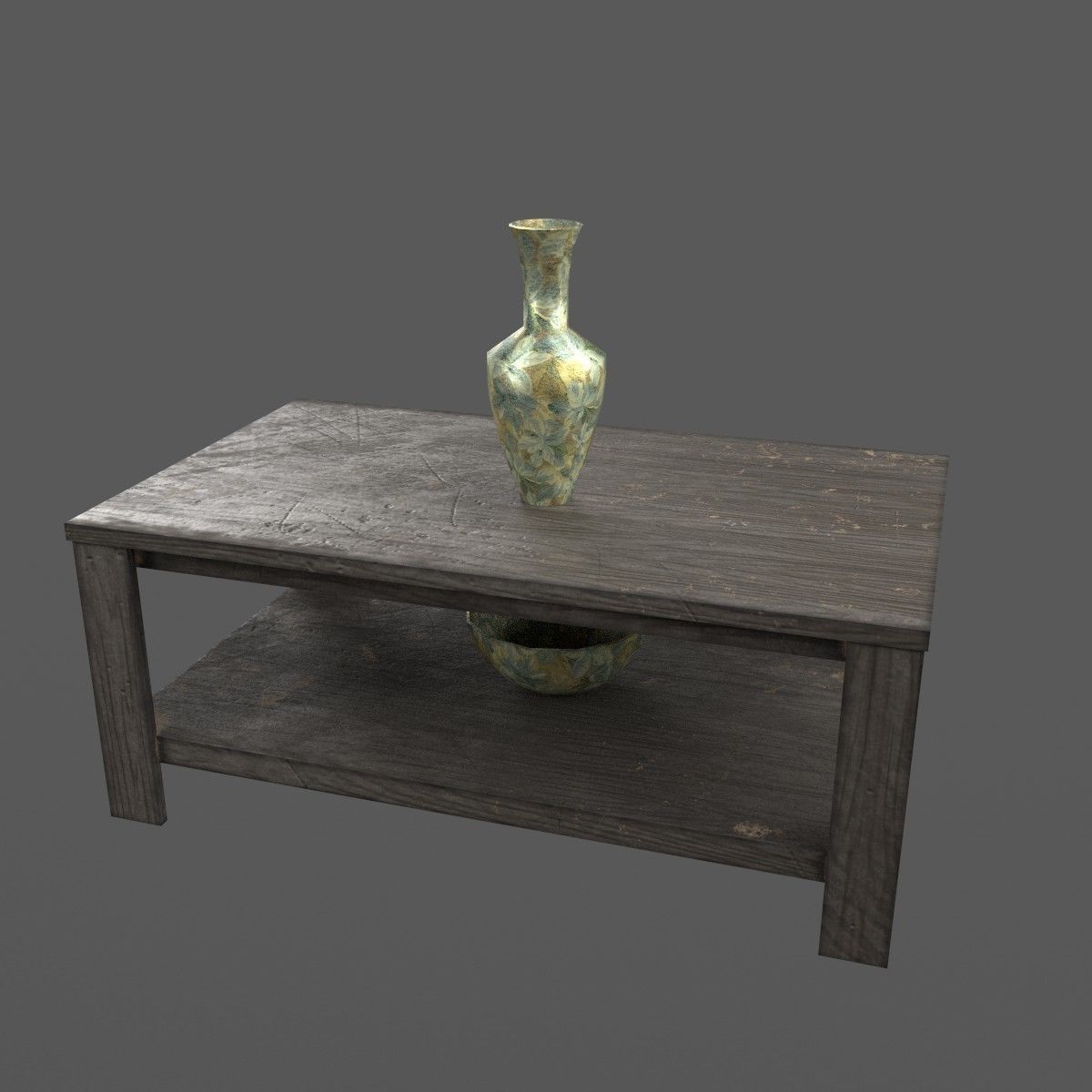 Old sofa and armchairs Low-poly 3D model_4