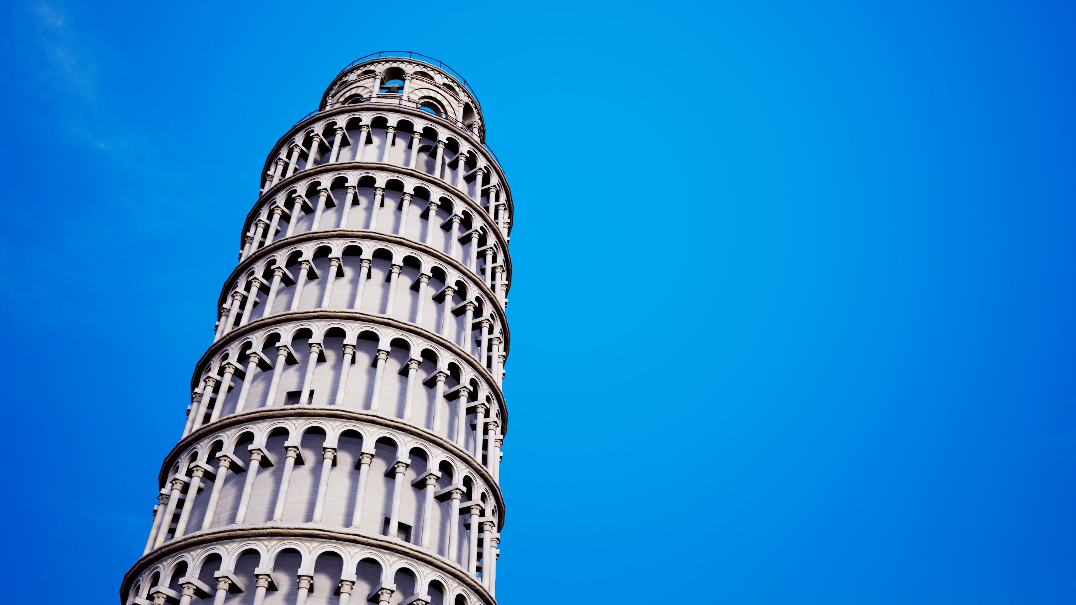 Pisa Tower Italy Low-poly 3D model_1