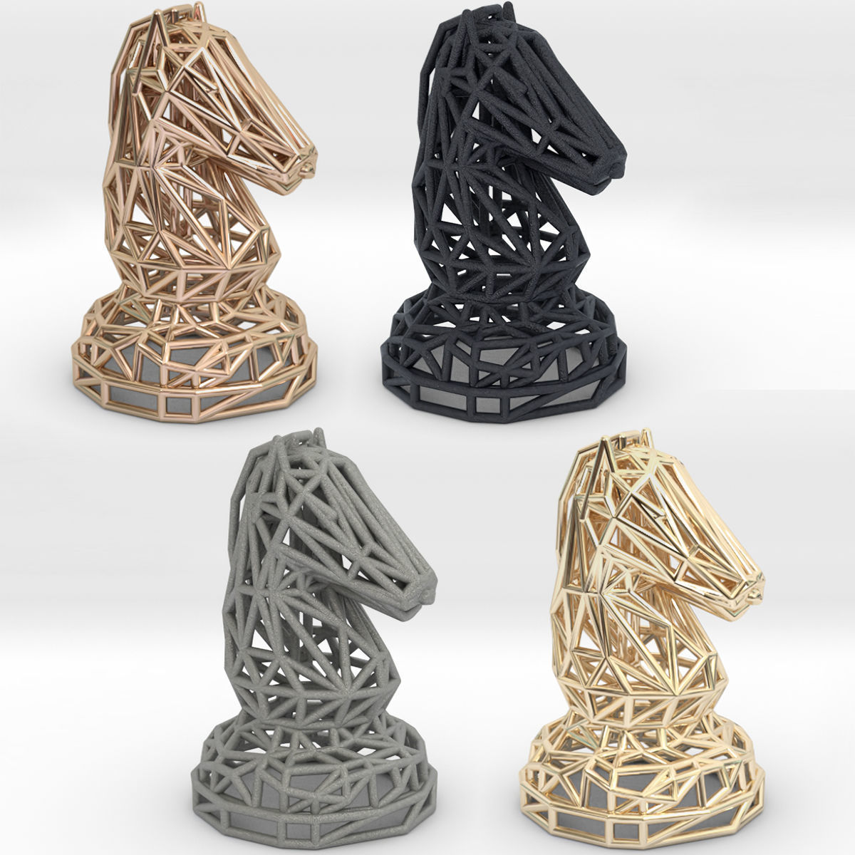 Knight chess piece 3D print model_33