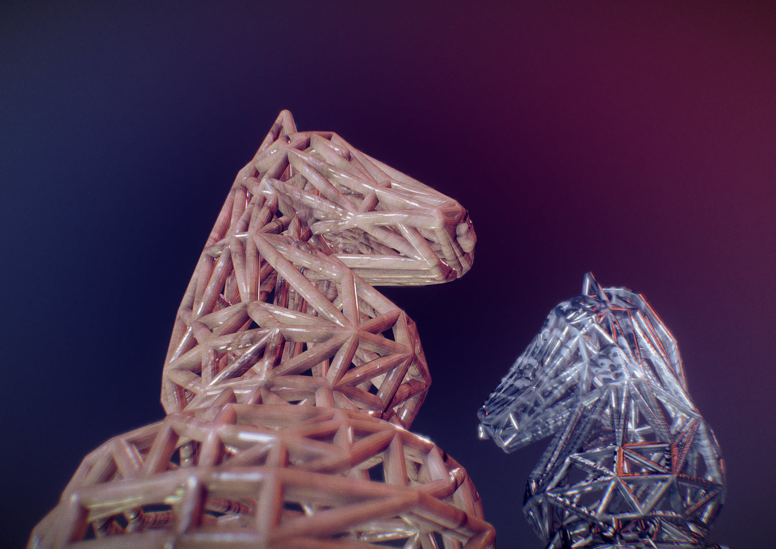 Knight chess piece 3D print model_65