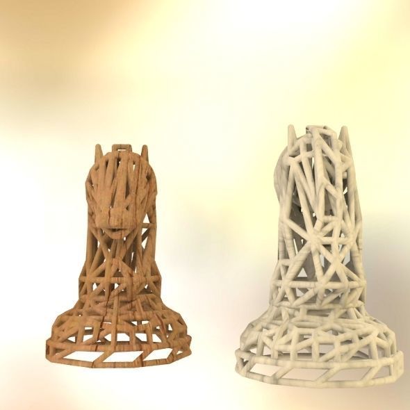 Knight chess piece 3D print model_50