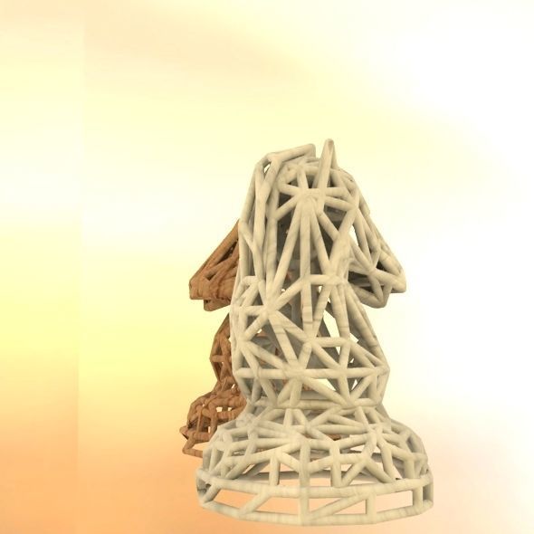 Knight chess piece 3D print model_46