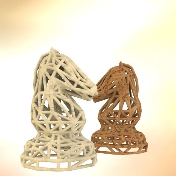 Knight chess piece 3D print model_43