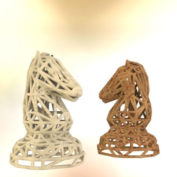 Knight chess piece 3D print model_42