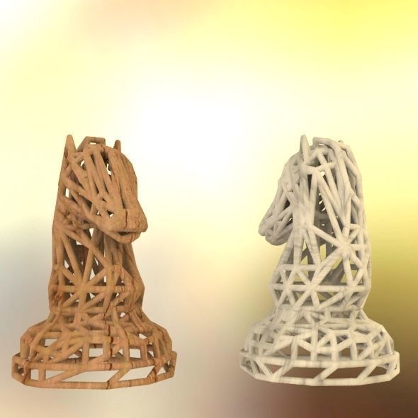 Knight chess piece 3D print model_52