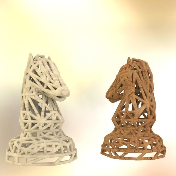 Knight chess piece 3D print model_40