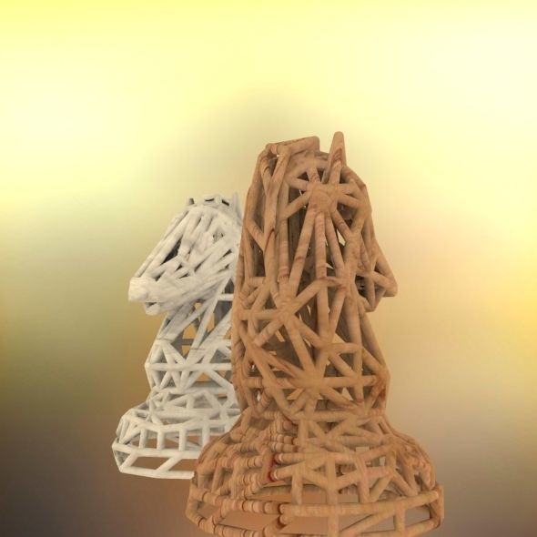 Knight chess piece 3D print model_59