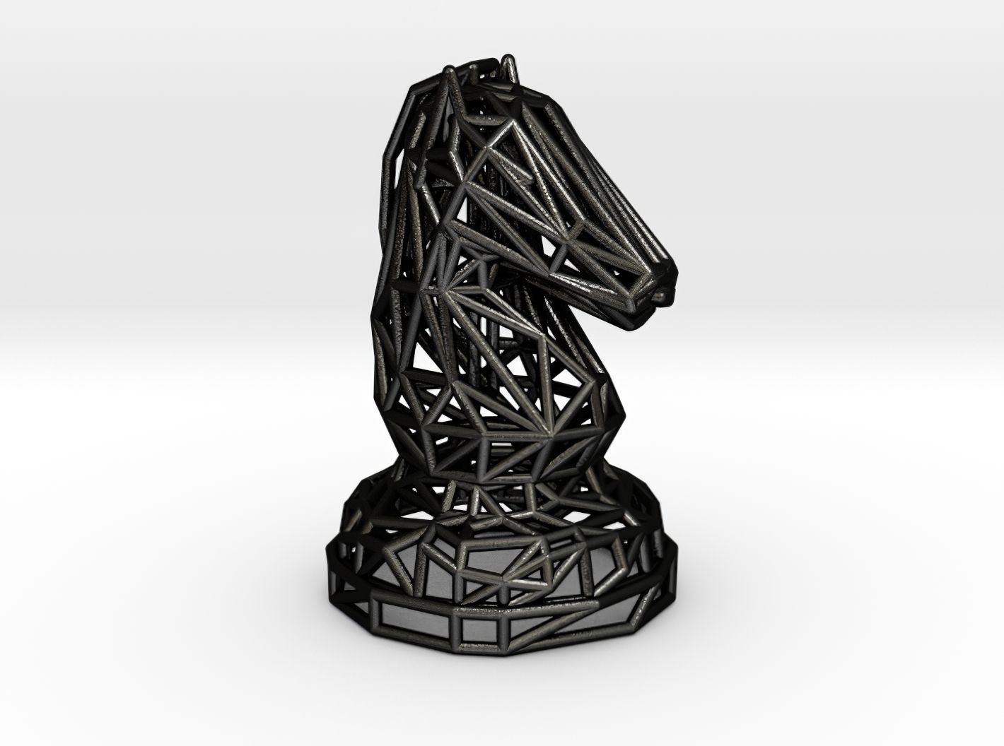 Knight chess piece 3D print model_28