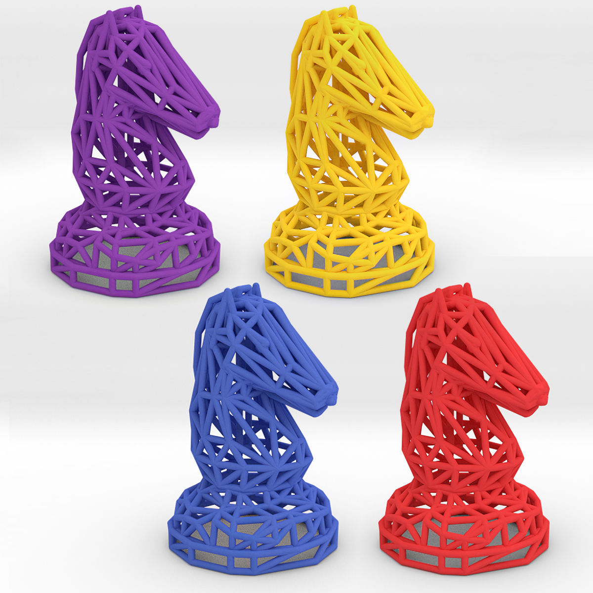 Knight chess piece 3D print model_15