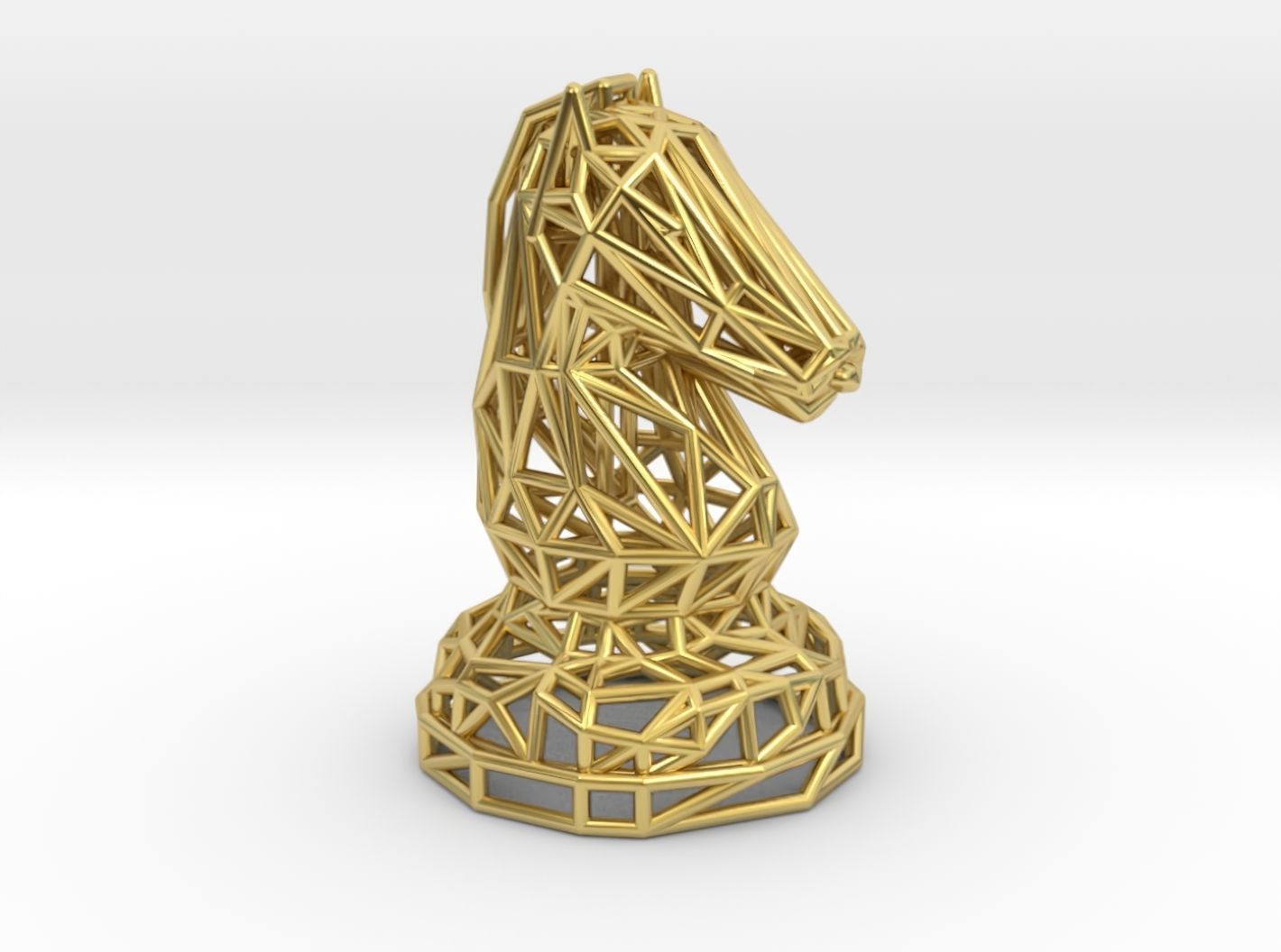 Knight chess piece 3D print model_31