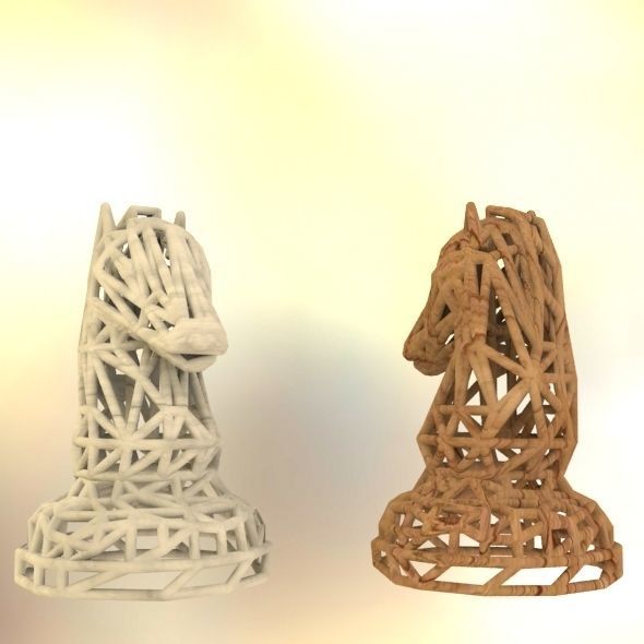 Knight chess piece 3D print model_39